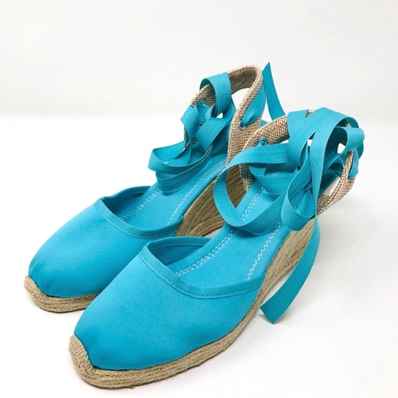 Unisa Shoes Unisa Turquoise Espadrilles Ankle Wraps Wedges Poshmark